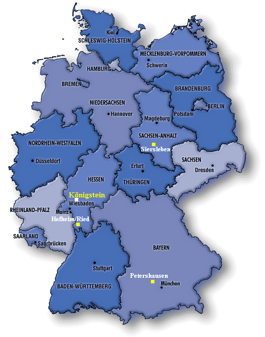 Blumen-B&uuml;rger Deutschlandkarte